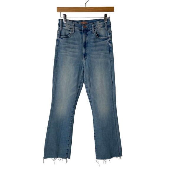 MOTHER The Hustler Ankle Fray Jeans Au Revoir Womens Sz 27 Flare Denim USA - Picture 3 of 14